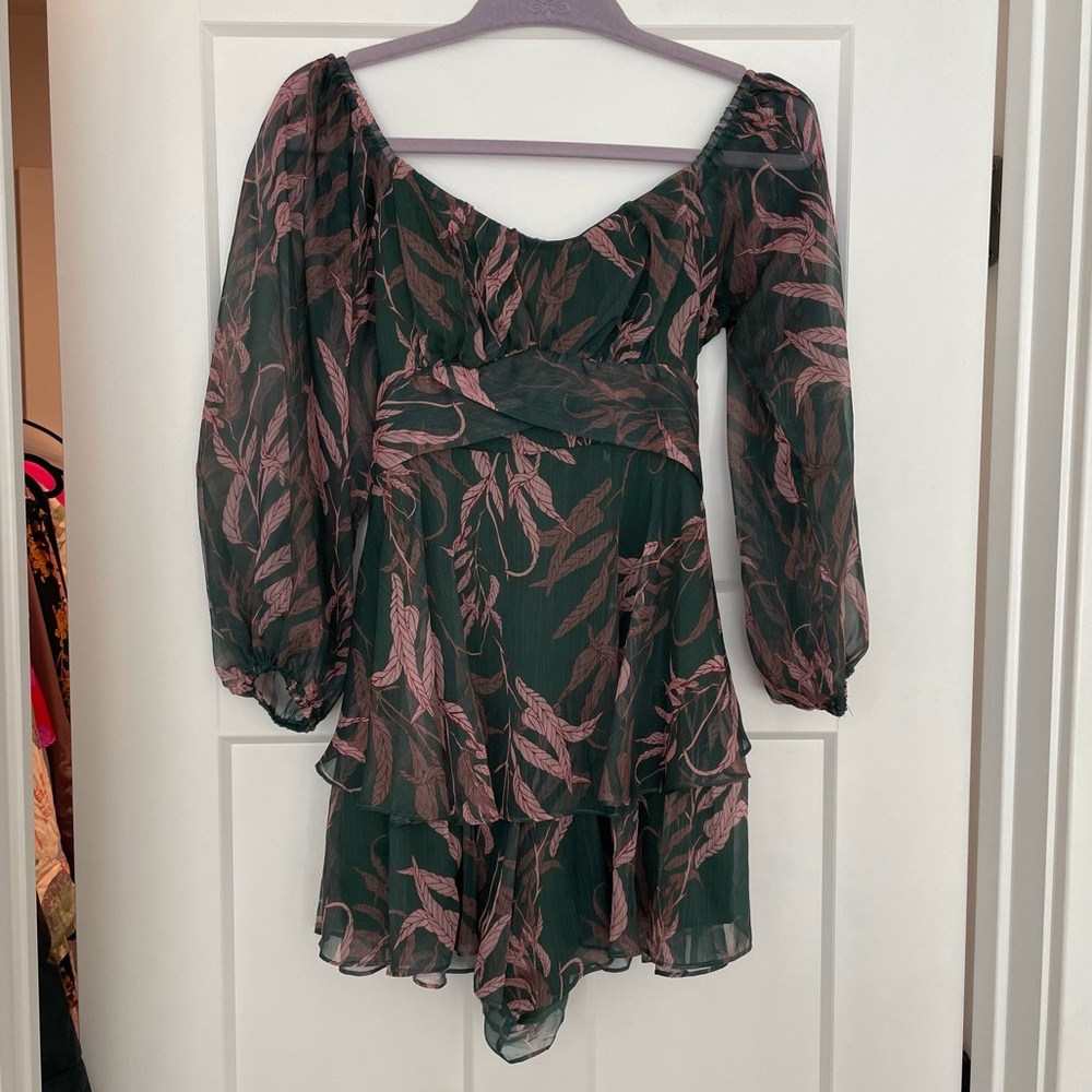 romper leafy pattern